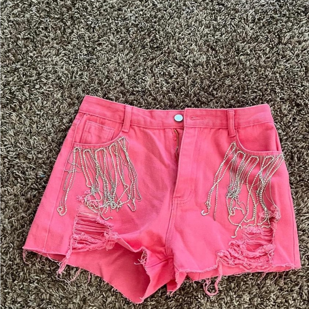 Womens pink shorts size large